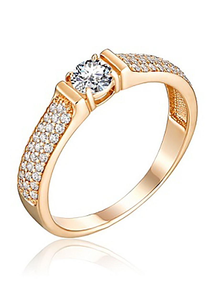 

Кольцо из желтого золота с swarovski р. 17.5 Yahont 211871, 211871