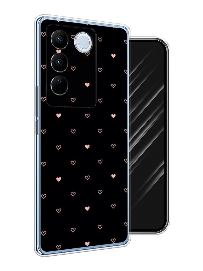 

Чехол Awog на Vivo V27/V27 Pro "Черный фон и сердечки", Розовый;серый;черный, 268450-3