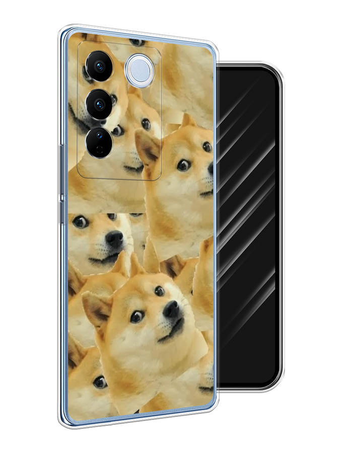 

Чехол Awog на Vivo V27/V27 Pro "Собака-подозревака фон", Желтый;черный, 268450-9