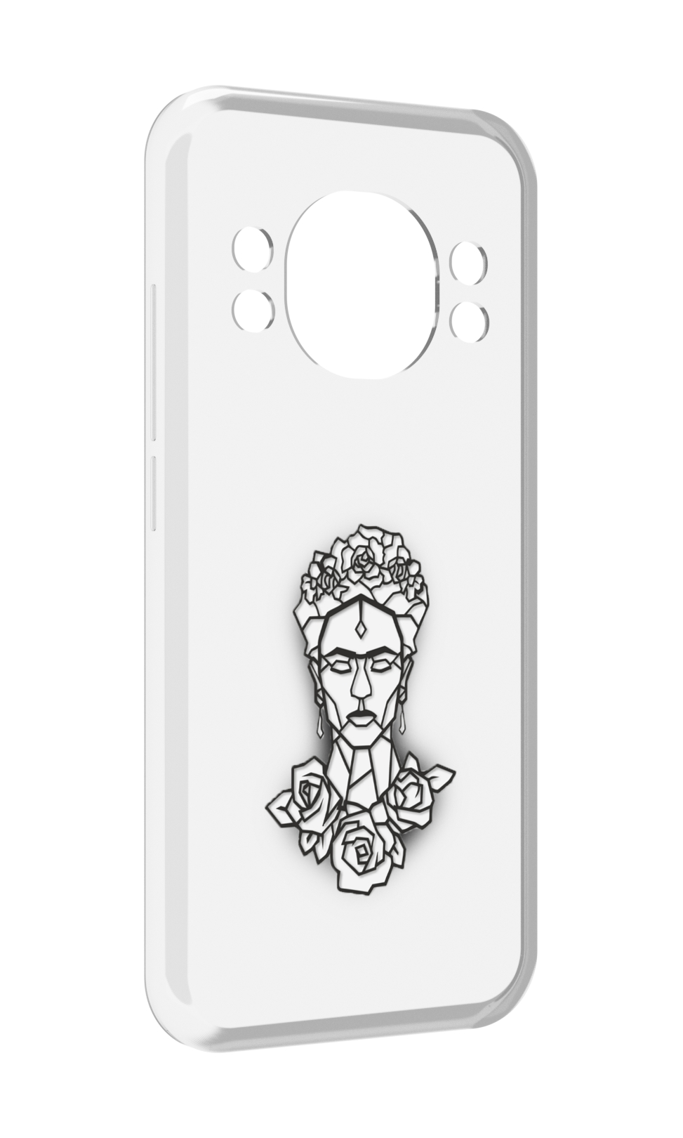 

Чехол MyPads девушка с цветами с гранями женский для Doogee S98 / S98 Pro, Прозрачный, Tocco