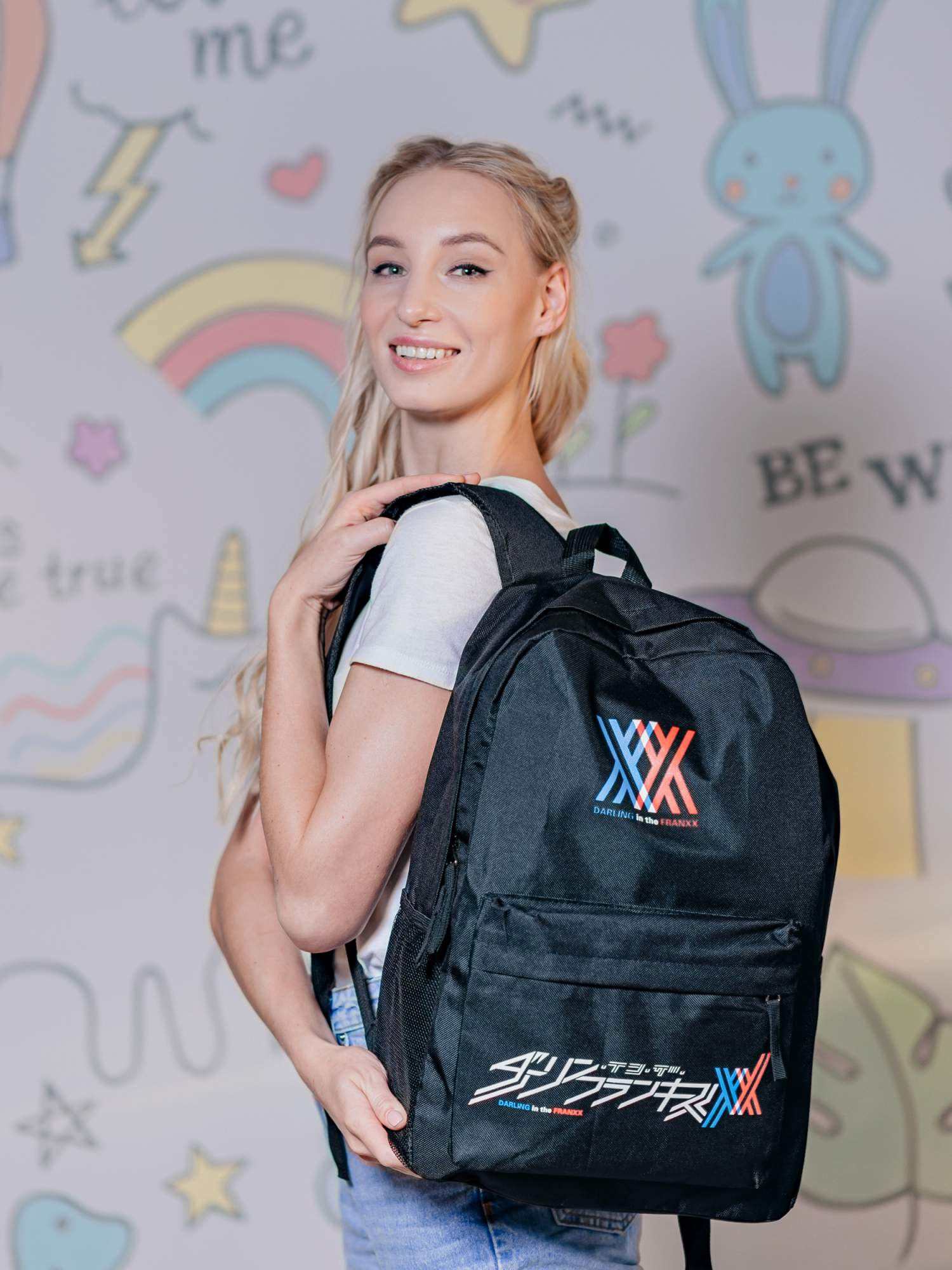 Рюкзак унисекс Plush Story FranXX черный 45х35х35 см 1566₽