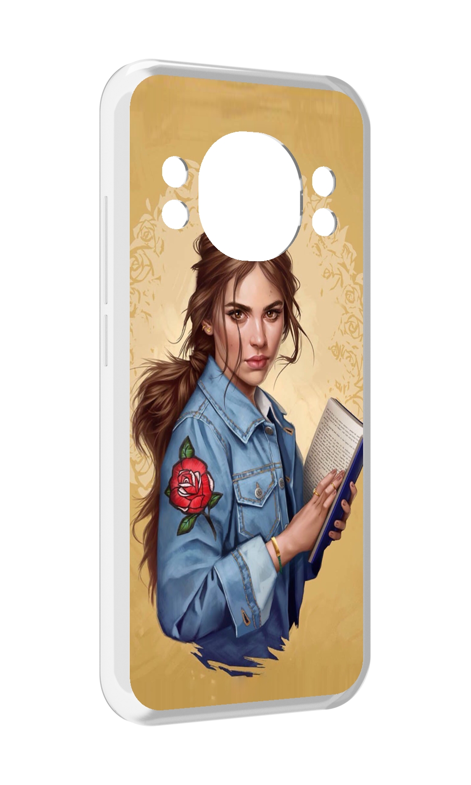 

Чехол MyPads девушка-в-бежевом-фоне для Doogee S98 / S98 Pro, Прозрачный, Tocco