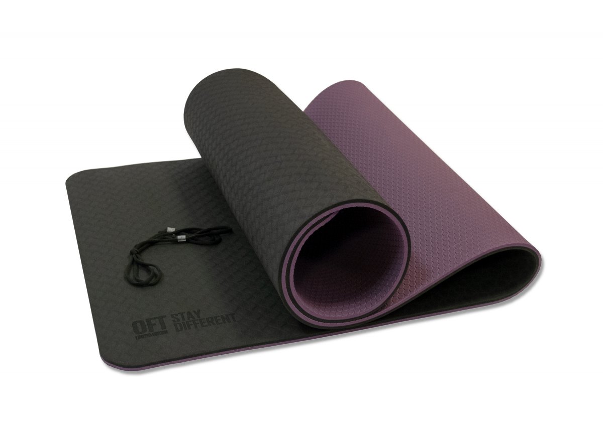 фото Коврик для йоги original fittools 10мм tre(черно-фиолетовый) original fit.tools