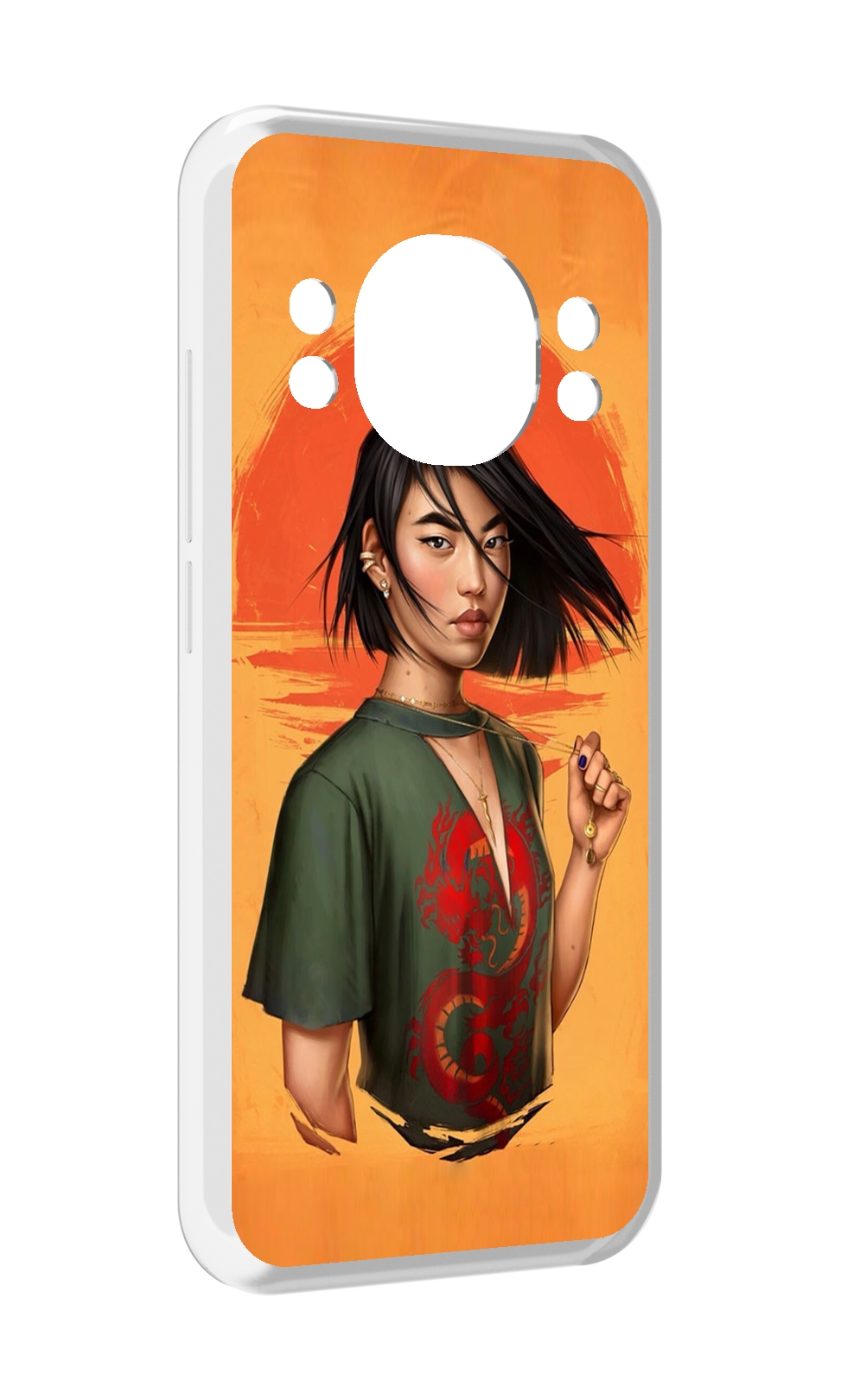 

Чехол MyPads девушка-в-оранжевом-фоне женский для Doogee S98 / S98 Pro, Прозрачный, Tocco