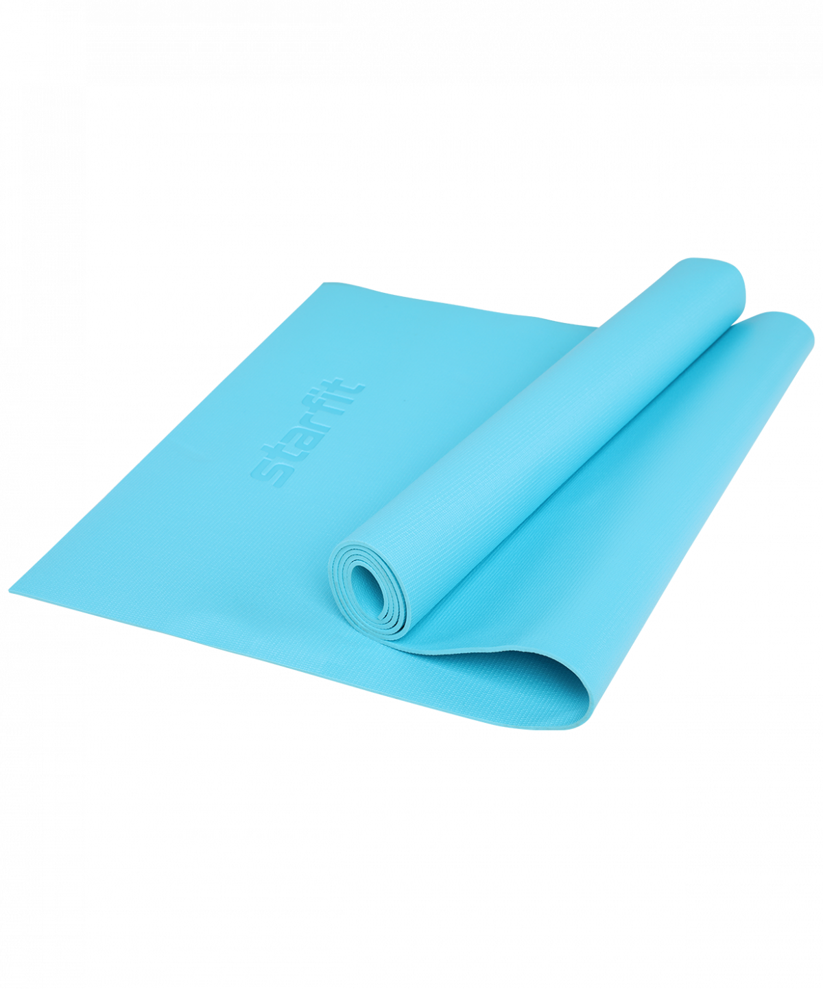 фото Коврик для йоги и фитнеса starfit fm-103 голубой 173 см, 4 мм