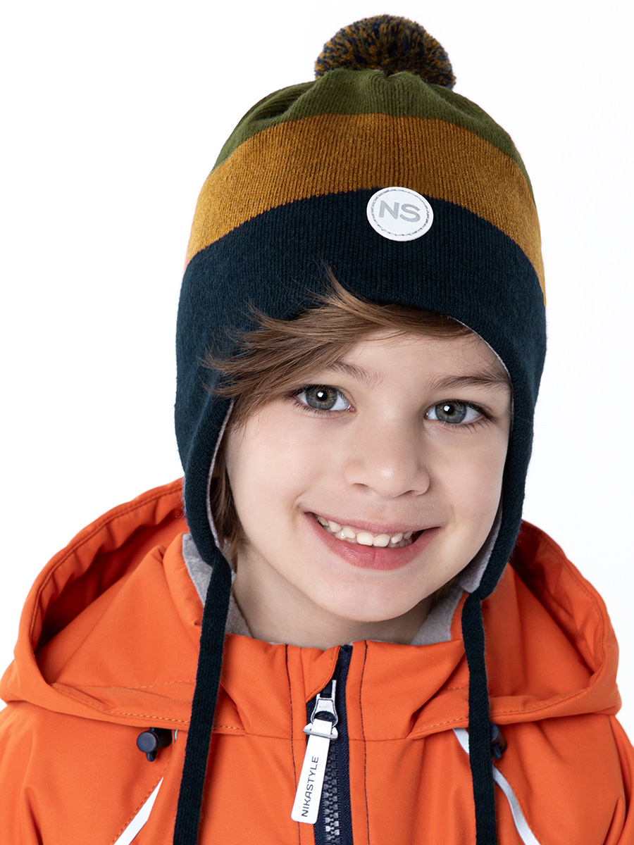 

Шапка детская NIKASTYLE 11м10524, океан/хаки, 50, 11м10524