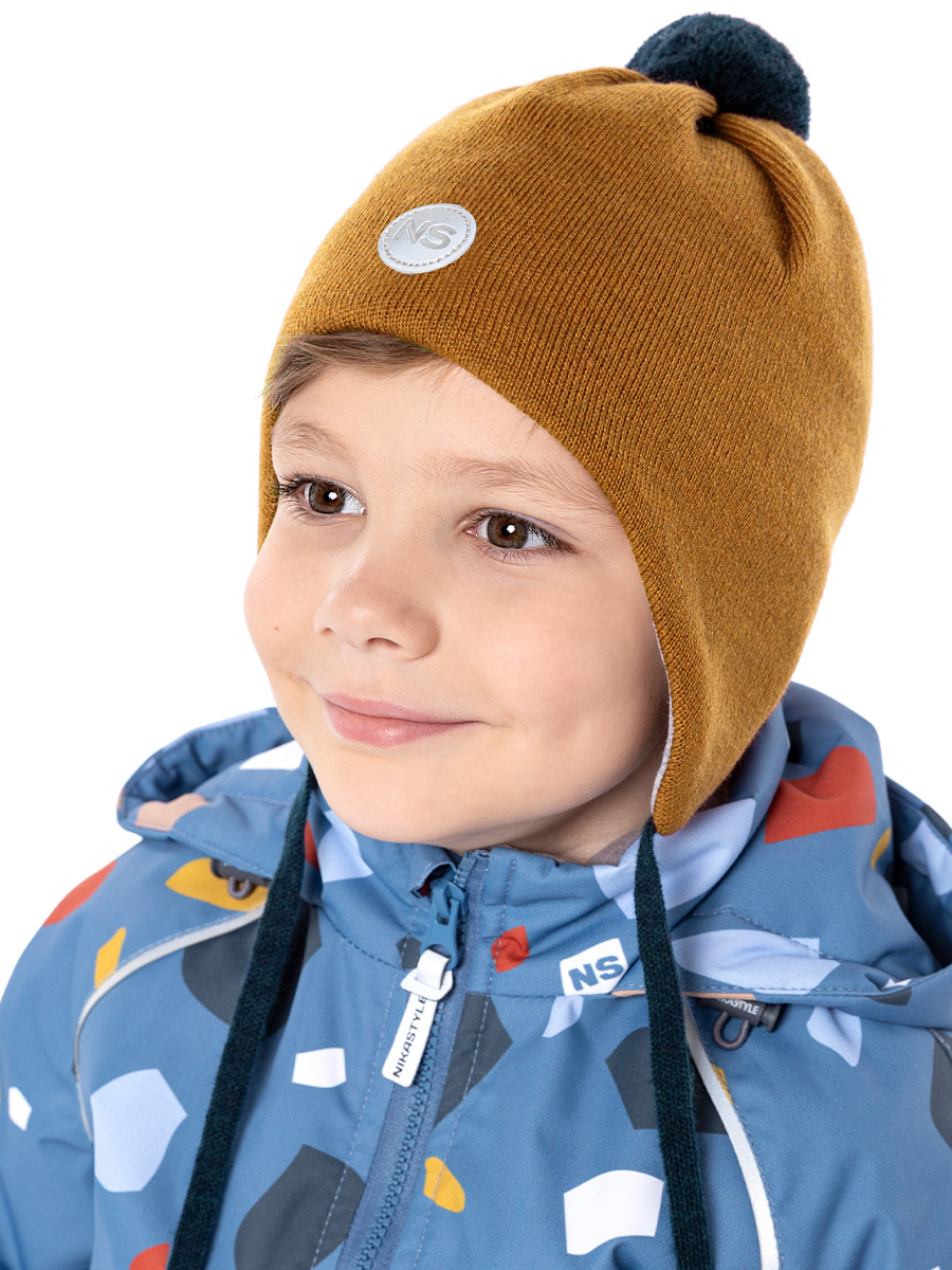 

Шапка детская NIKASTYLE 11м10524, горчица, 50, Коричневый, 11м10524