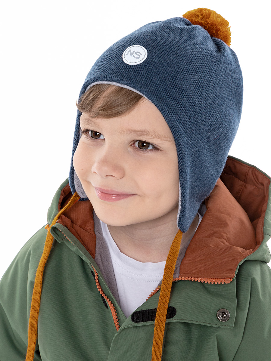 

Шапка детская NIKASTYLE 11м10524, джинс, 50, Синий, 11м10524