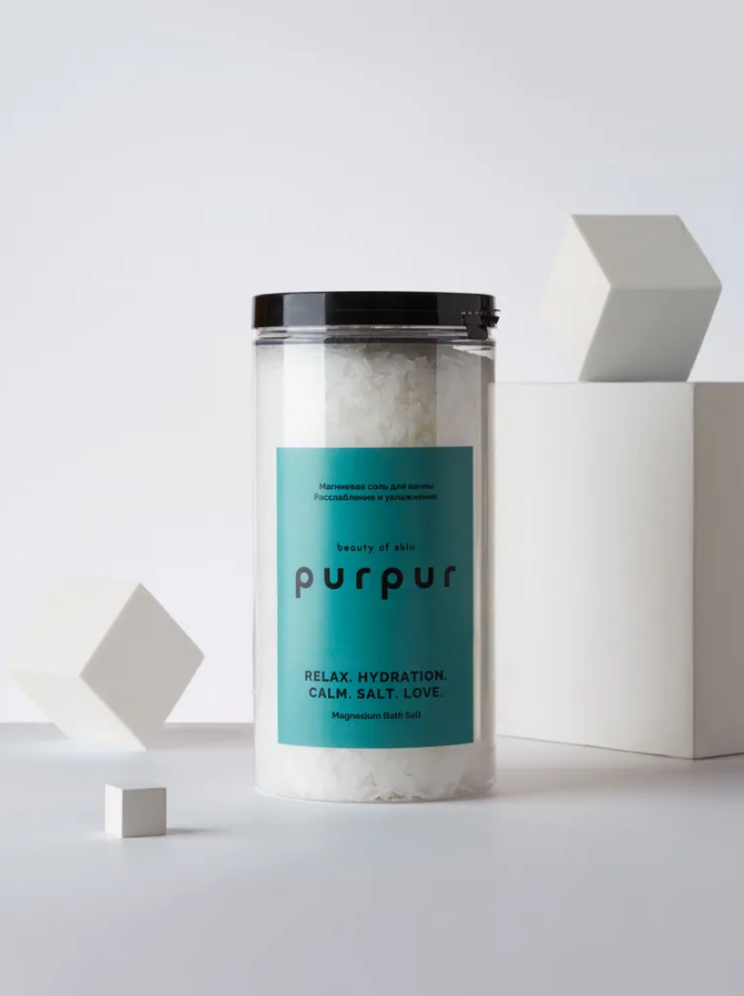 

Магниевая соль для ванны PurPur Beauty of skin с мерной ложкой 1 кг, Белый, MSA1023