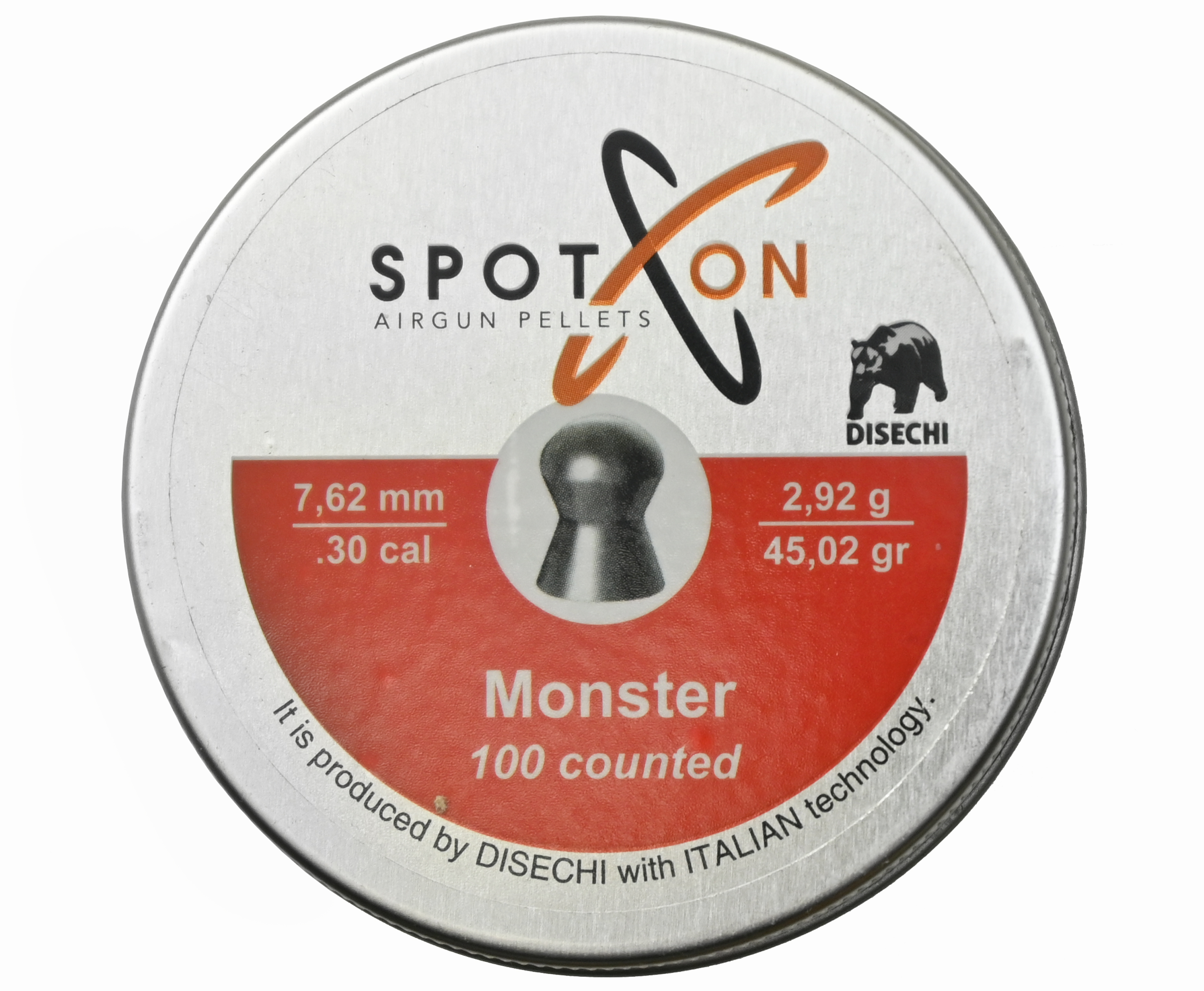Пули пневматические Spoton Disechi Monster 7.62 мм 2.92 г 100 шт