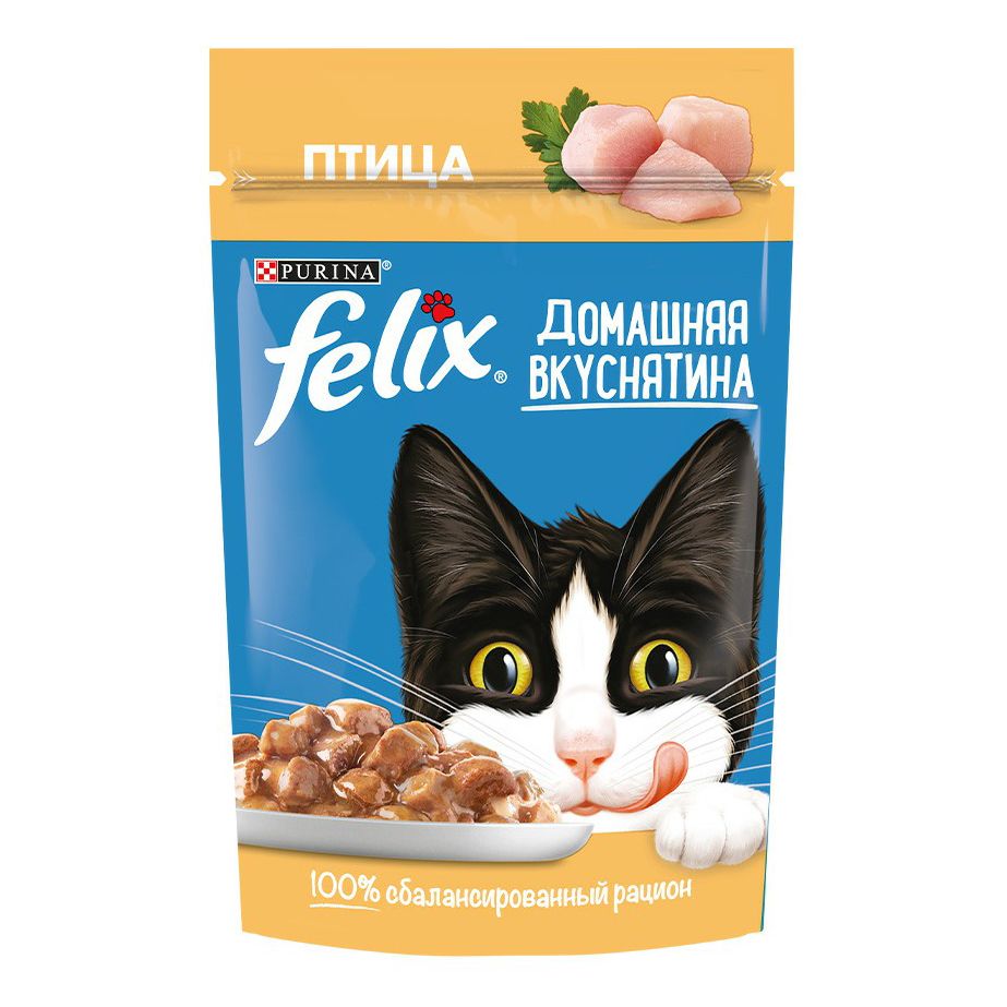 

Влажный корм Felix птица для кошек 75 г