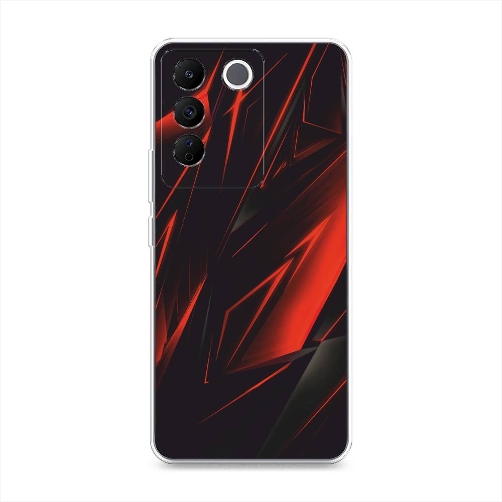 

Силиконовый чехол "Игровой фон" на Vivo V27e, Черный;красный