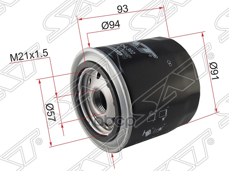 

Фильтр Масляный Mazda Mpv Lw 2.5 Gy-De/3.0 I 99-06/Tribute Ep 3.0 I 00-08 Sat арт. STAJ571