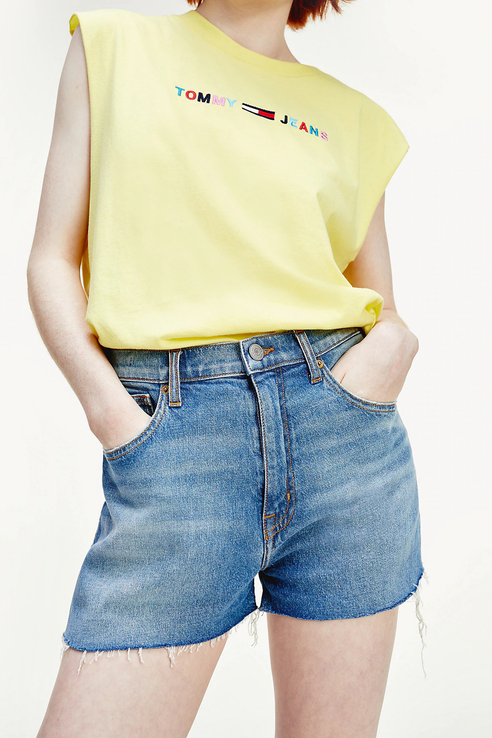 фото Джинсовые шорты женские tommy jeans dw0dw08218 разноцветные 46