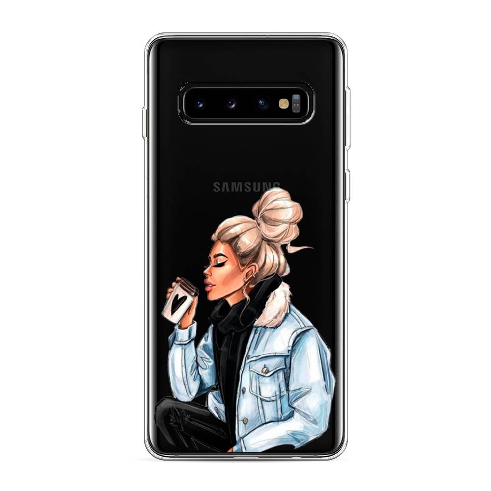 

Чехол Awog на Samsung Galaxy S10 "Cute girl", Разноцветный, 27050-7