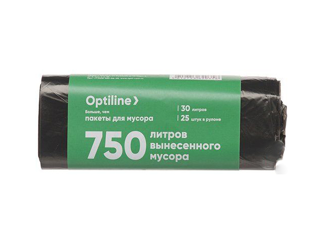 

Пакет OptiLine 30L 25шт 23-1813, Черный, 23-1813