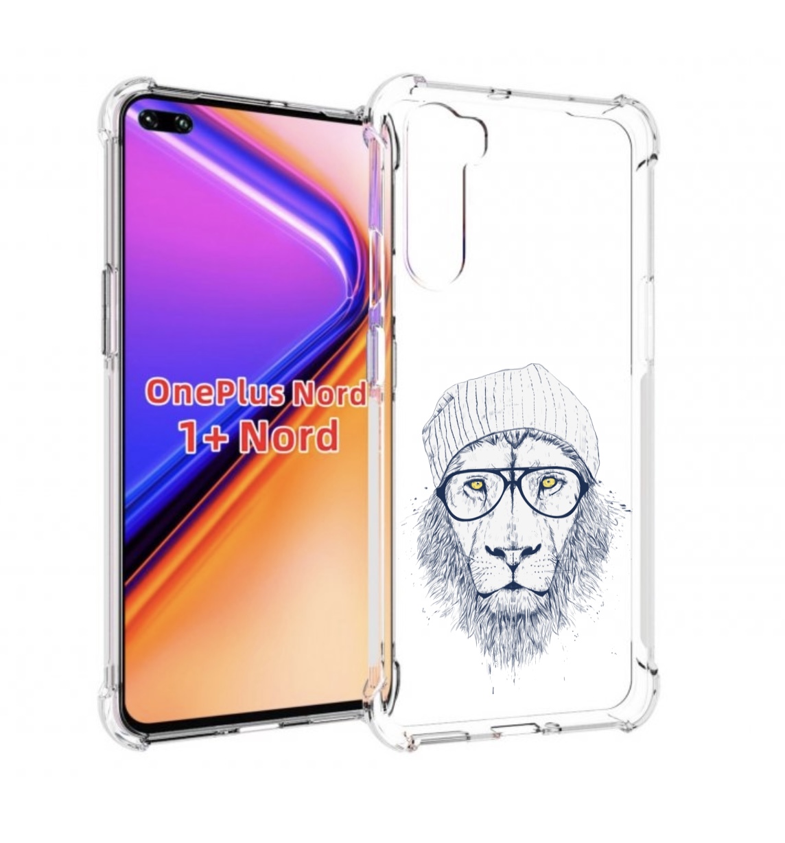 

Чехол MyPads хиппи лев для OnePlus Nord / 1+ Nord (1ая версия), Прозрачный, Tocco