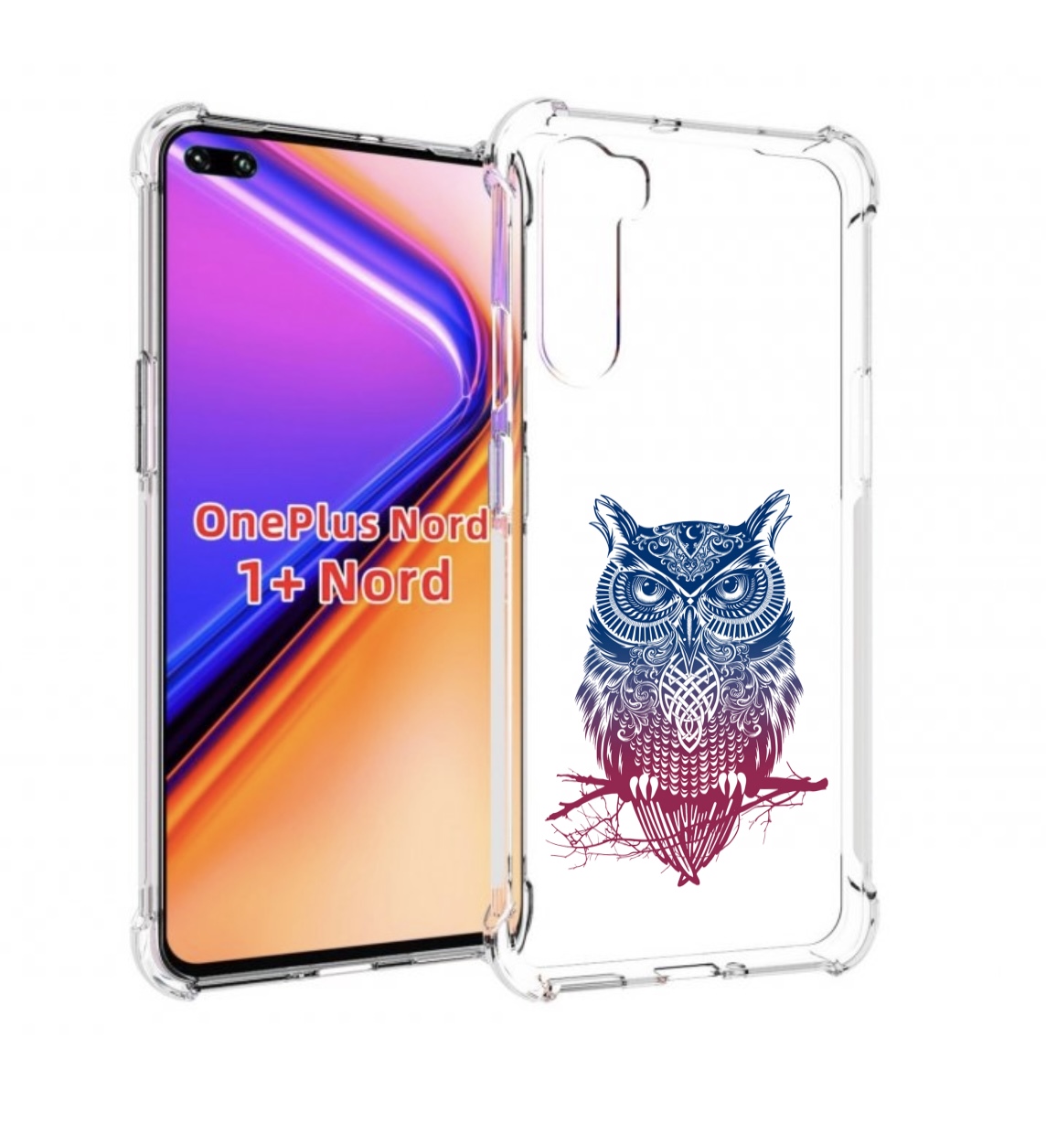 

Чехол MyPads хиппи сова для OnePlus Nord / 1+ Nord (1ая версия), Прозрачный, Tocco