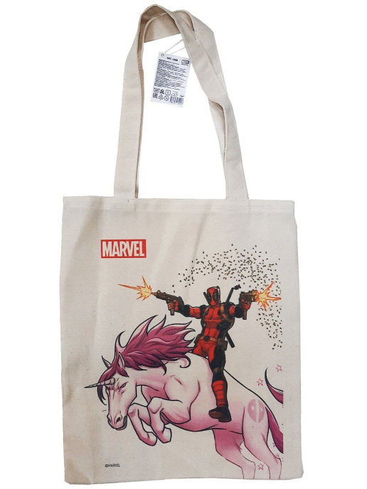 

Шоппер женский Priority Marvel Дедпул красно-бежевый, Marvel Дедпул