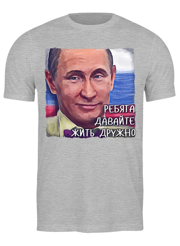 

Футболка мужская Printio Putin серая XL, Серый, Putin