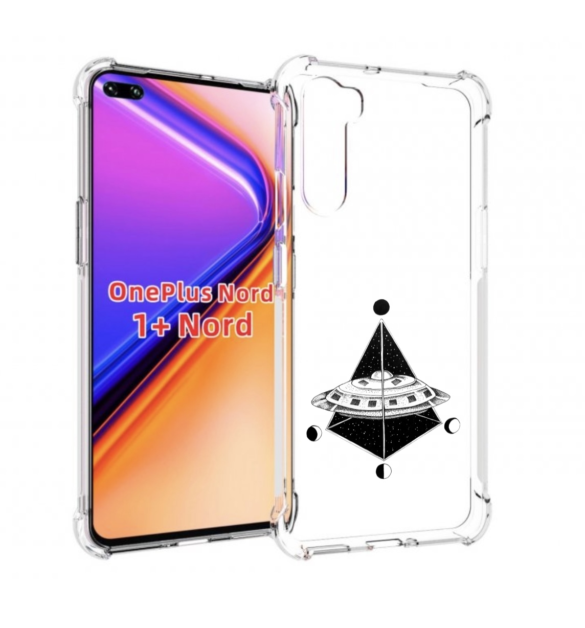 

Чехол MyPads черно белая летающая тарелка для OnePlus Nord / 1+ Nord (1ая версия), Прозрачный, Tocco