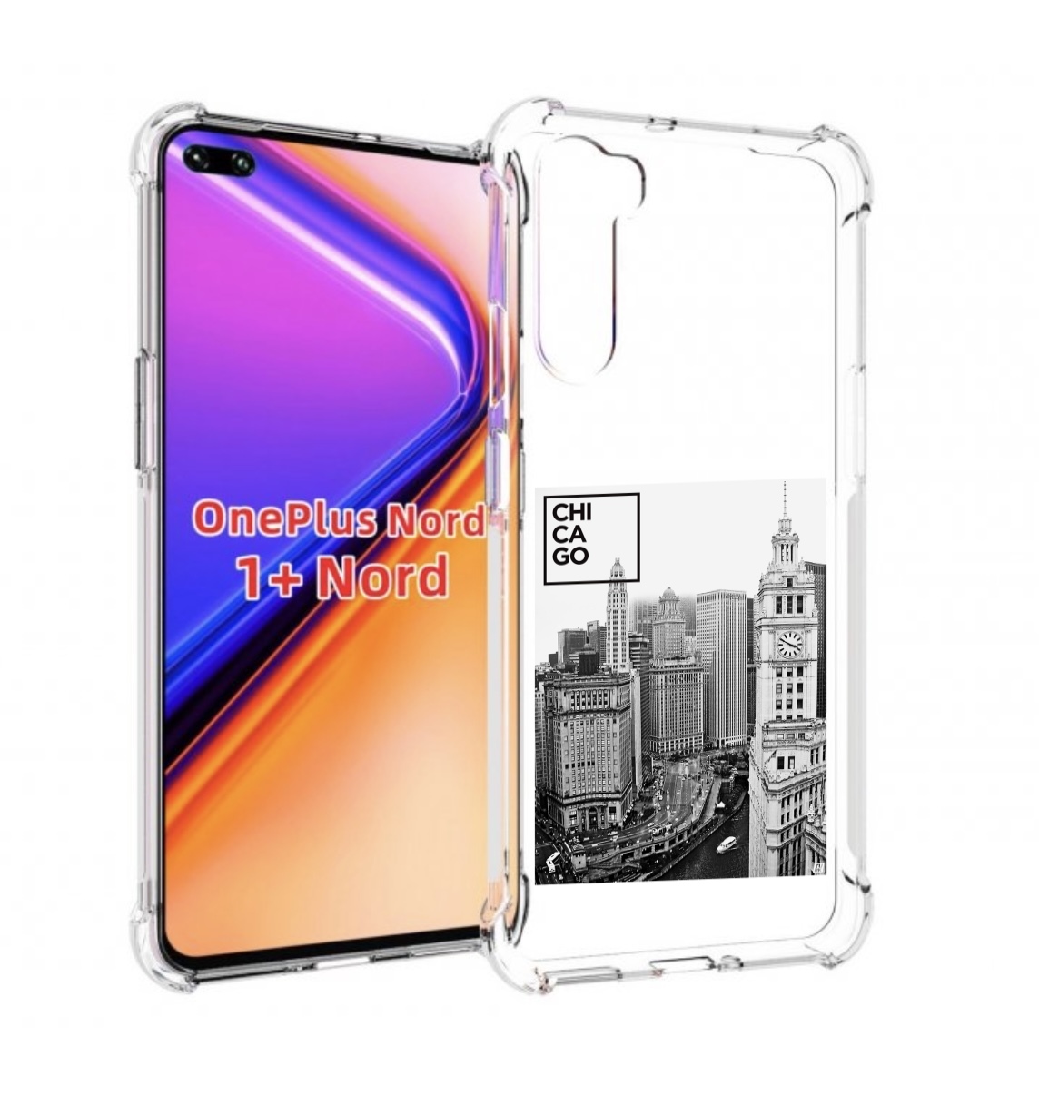

Чехол MyPads черно белый чикаго для OnePlus Nord / 1+ Nord (1ая версия), Прозрачный, Tocco