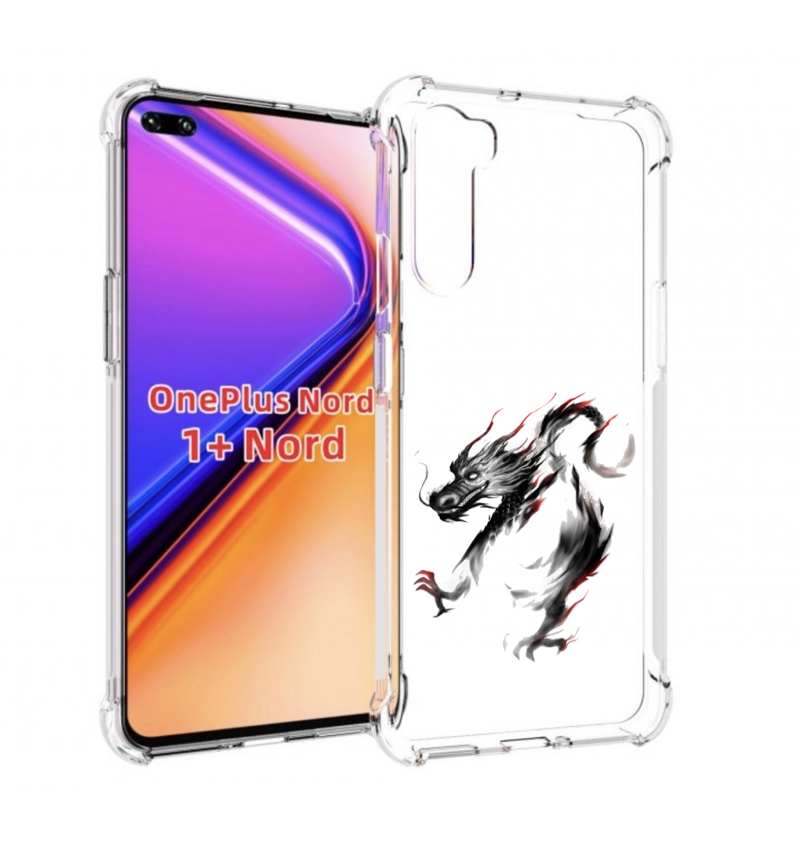 

Чехол MyPads черный дракон для OnePlus Nord / 1+ Nord (1ая версия), Прозрачный, Tocco