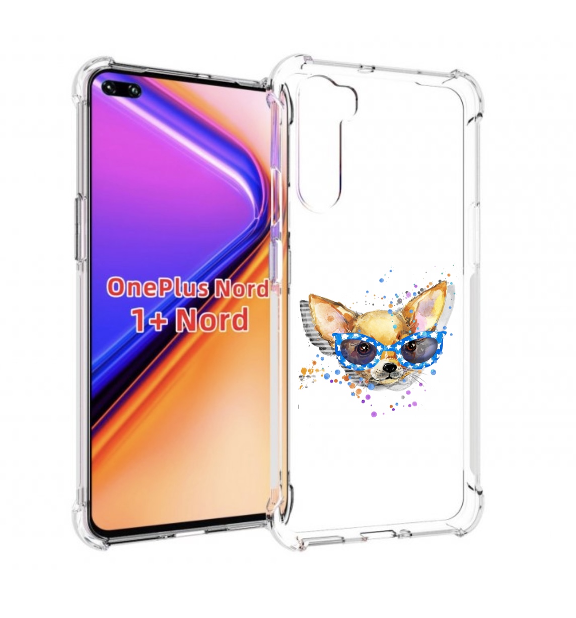

Чехол MyPads чихуа-хуа в очках для OnePlus Nord / 1+ Nord (1ая версия), Прозрачный, Tocco