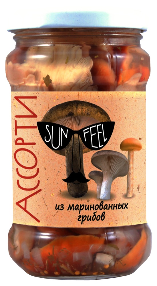 

Ассорти из маринованных грибов SunFeel 170гр