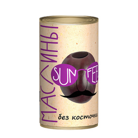

Маслины черные б/к ж/б 300гр (90 гр) 1/12шт SunFeel Испания