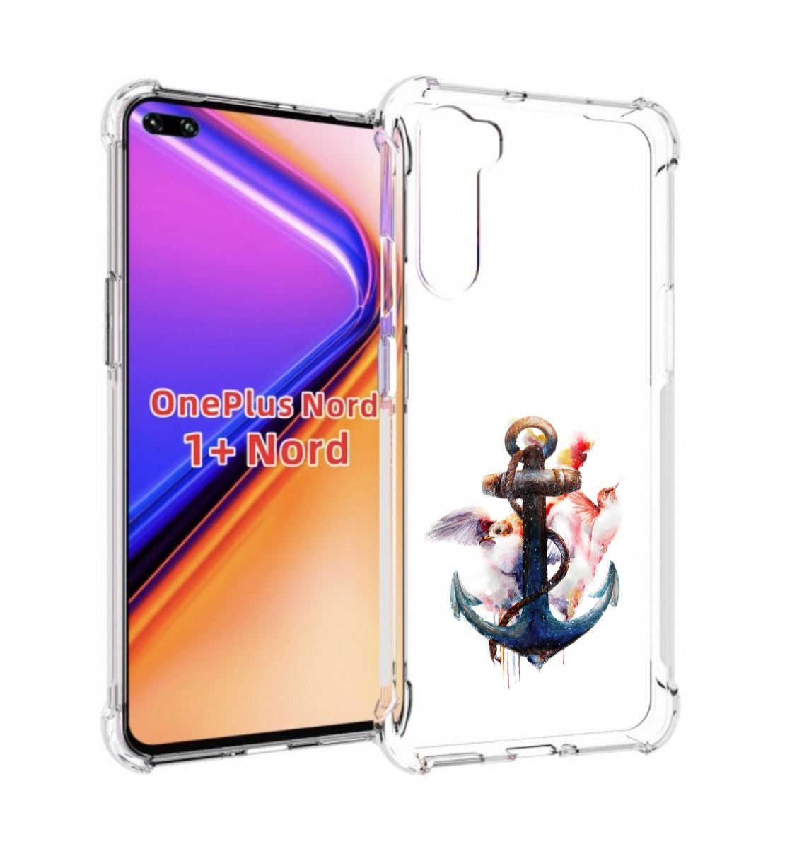 

Чехол MyPads якорь с птицами для OnePlus Nord / 1+ Nord (1ая версия), Прозрачный, Tocco