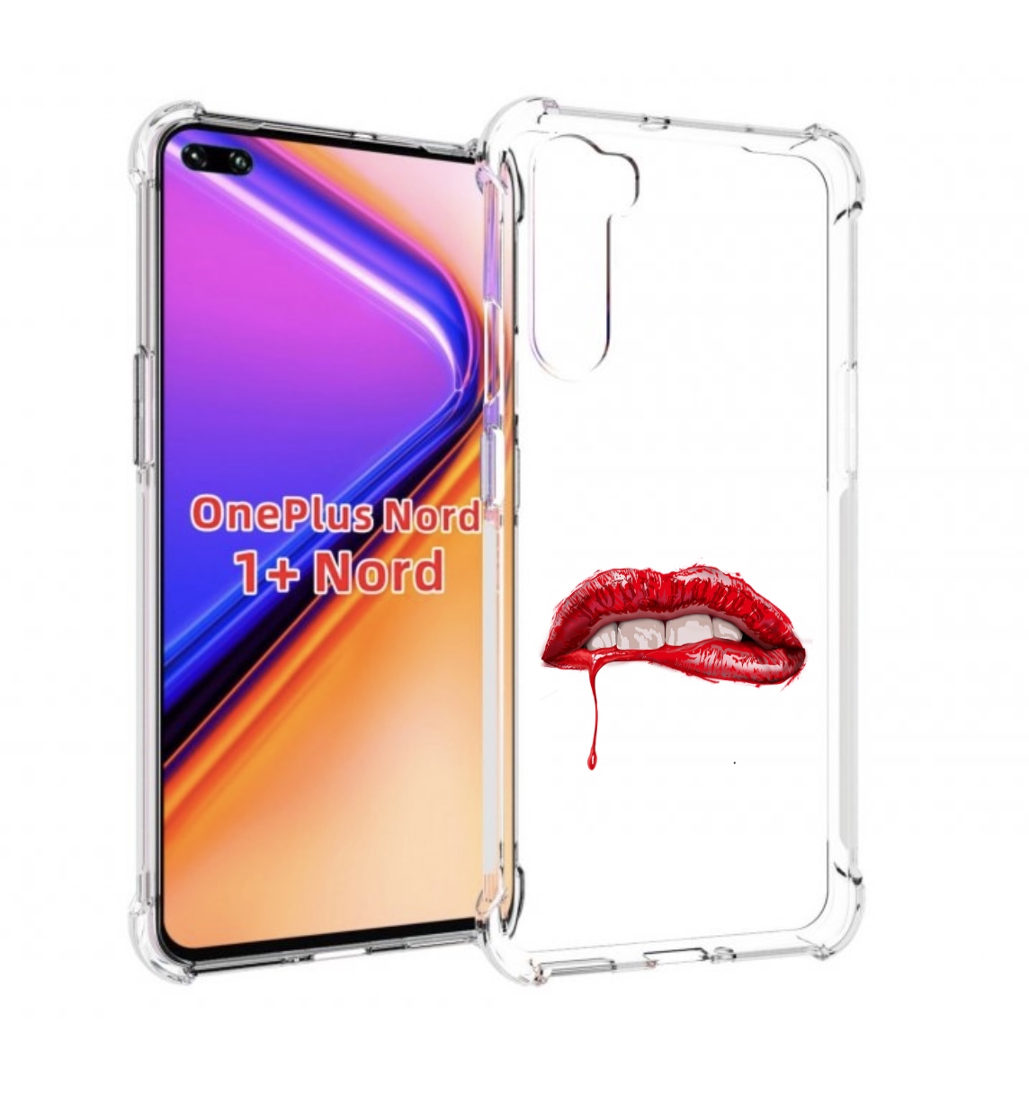 

Чехол MyPads яркие красные губы для OnePlus Nord / 1+ Nord (1ая версия), Прозрачный, Tocco