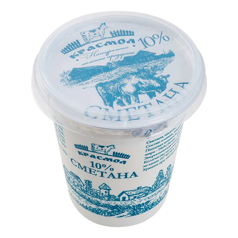 

Сметана КрасМол 10% бзмж 350 г