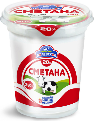 

Сметана Полянка 20% 350 г бзмж
