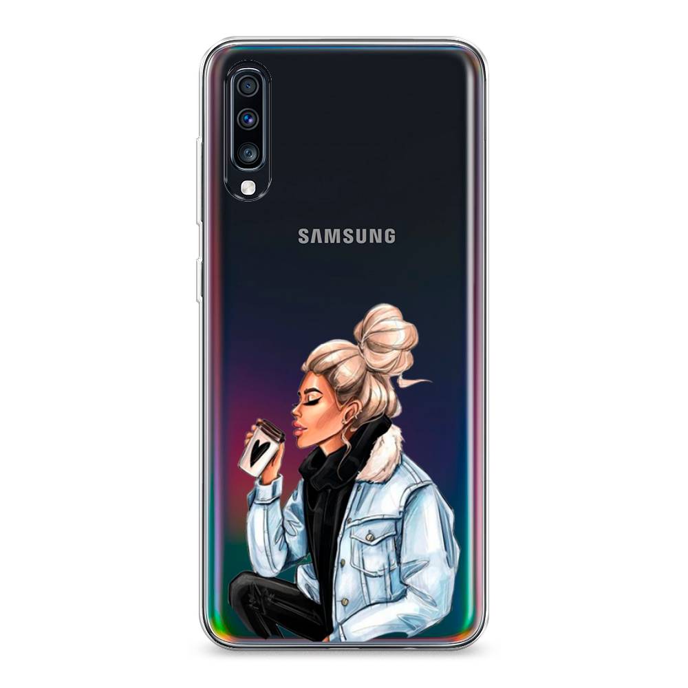 

Чехол Awog на Samsung Galaxy A70 "Cute girl", Разноцветный, 28150-7