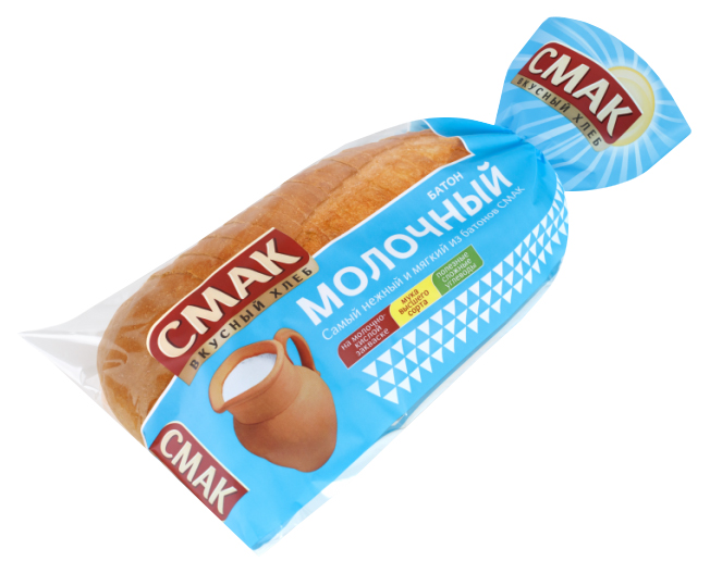 

Хлеб Смак Батон Молочный нарезанный 330 г