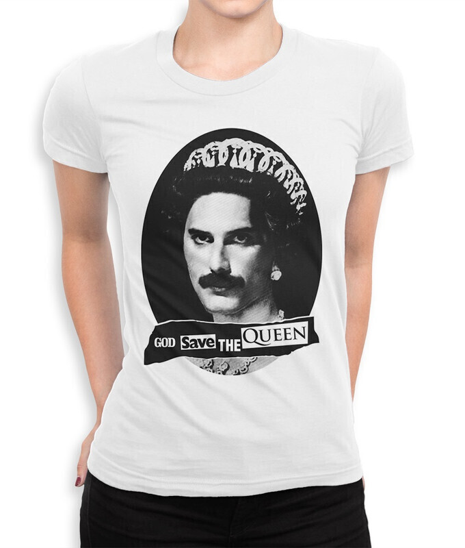 

Футболка женская Dream Shirts God save the Queen 10002711 белая 2XL, God save the Queen 10002711