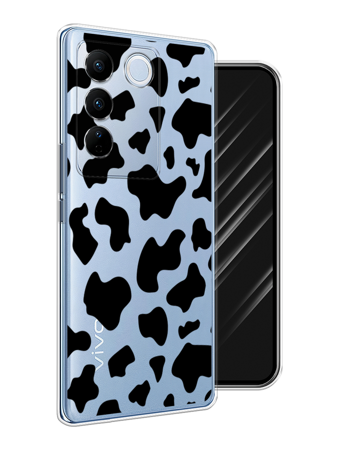 

Чехол Awog на Vivo V27/V27 Pro "Пятна коровы черные", Черный, 268450-2