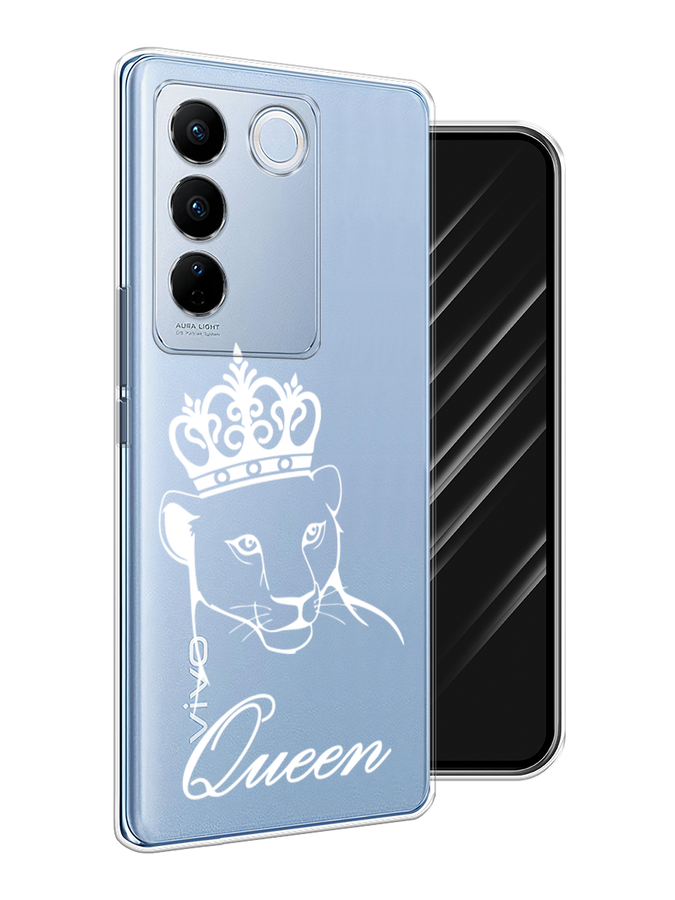 

Чехол Awog на Vivo V27/V27 Pro "Львица королева", Бежевый;прозрачный, 268450-7