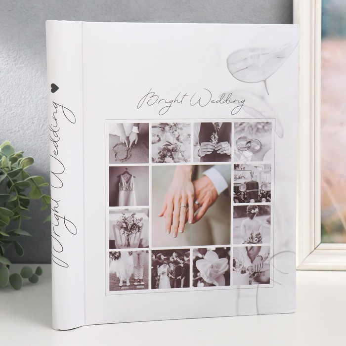 

Фотоальбом на 10 магн.листов 23х28 см, внутр. спираль bright wedding Сентябрь, Белый