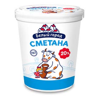 

Сметана Белый Город 20% 400 г бзмж