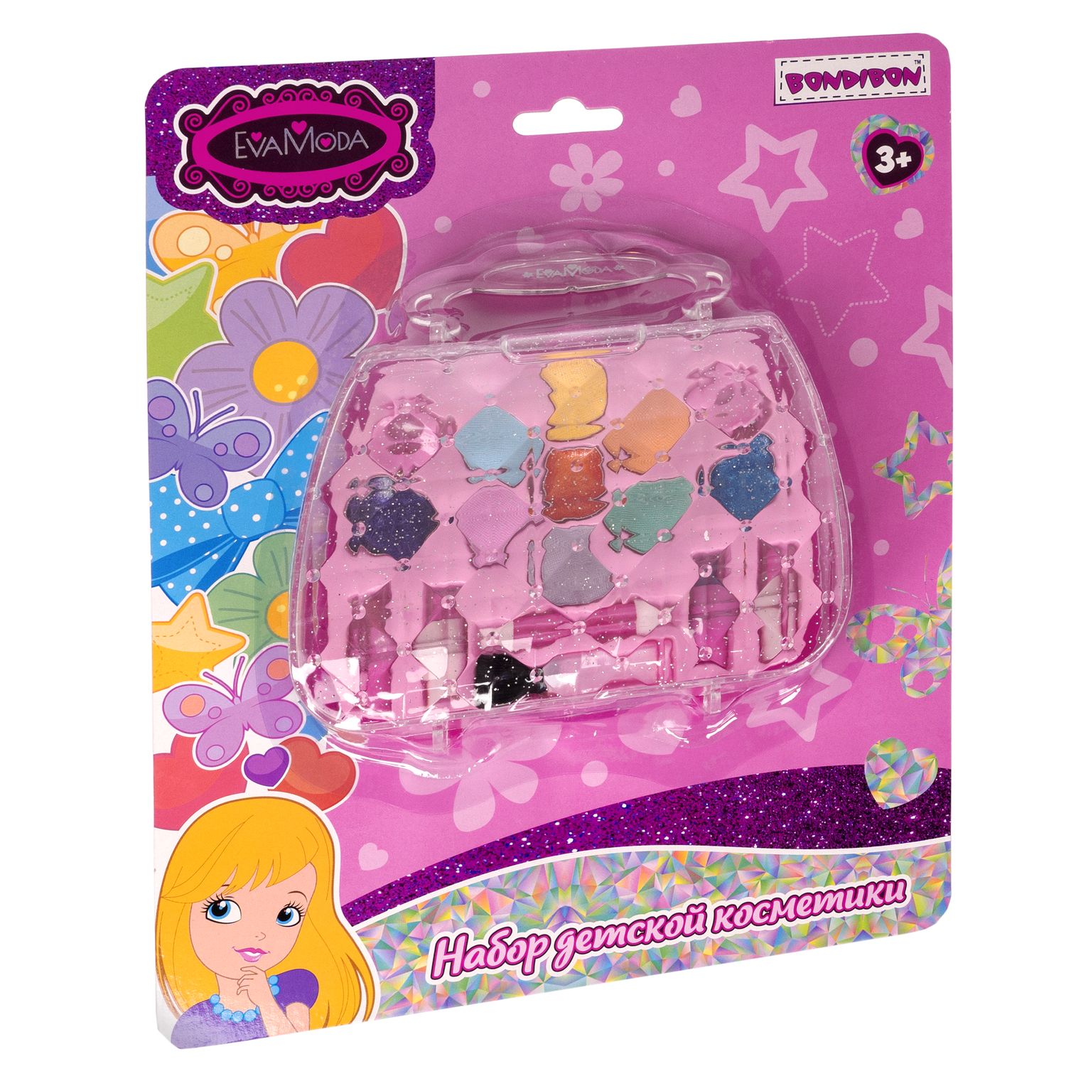 

Косметичка-сумочка Bondibon Eva Moda, 17 предметов, Разноцветный