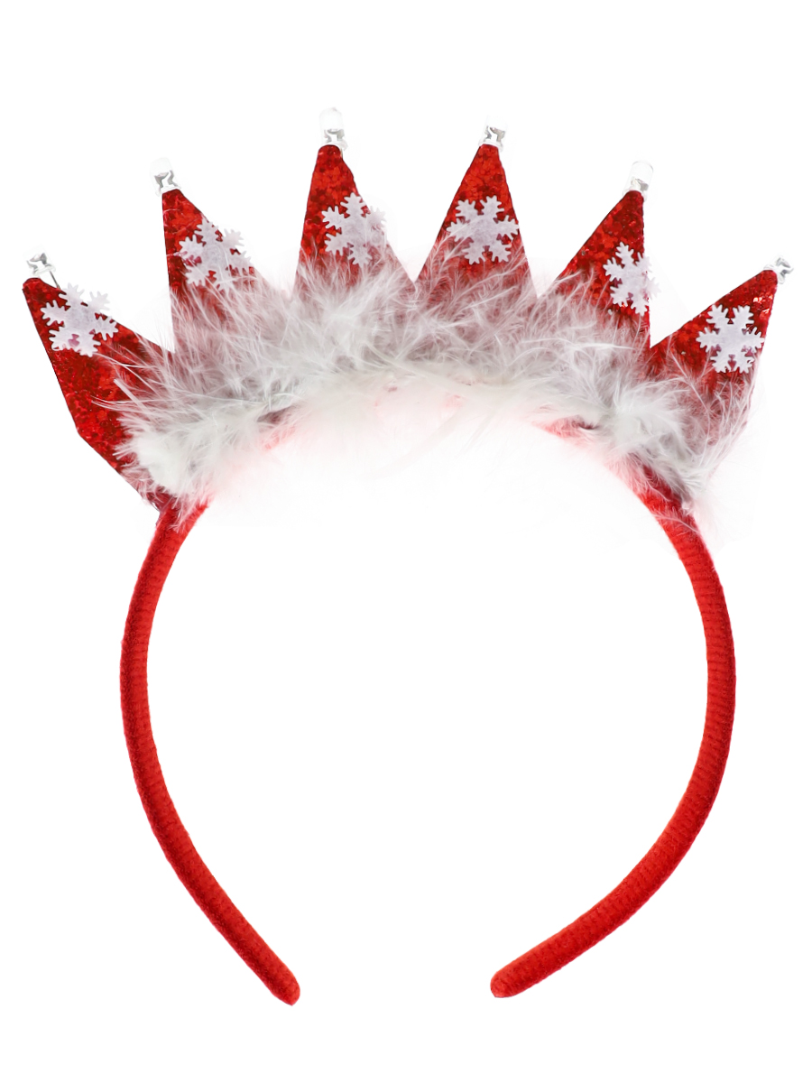 фото Ободок новогодний miland светящаяся корона красный