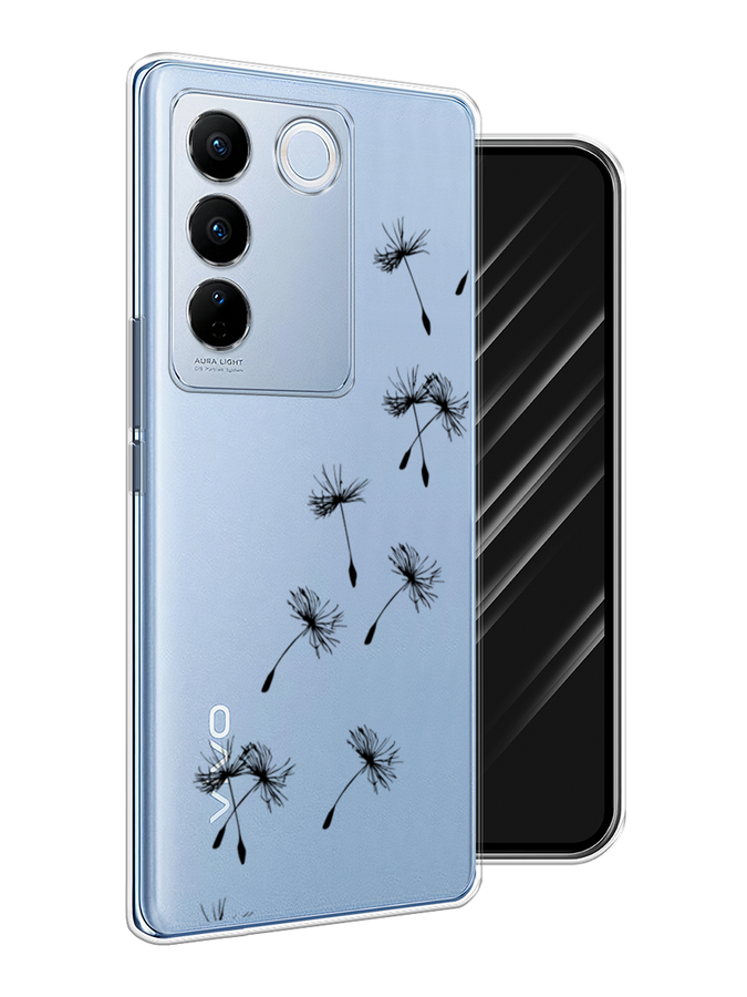 

Чехол Awog на Vivo V27/V27 Pro "Летящие одуванчики", Черный, 268450-8