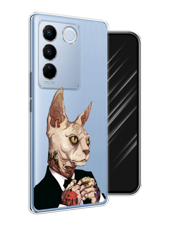 

Чехол Awog на Vivo V27/V27 Pro "Татуированный сфинкс", Бежевый;черный;красный, 268450-7