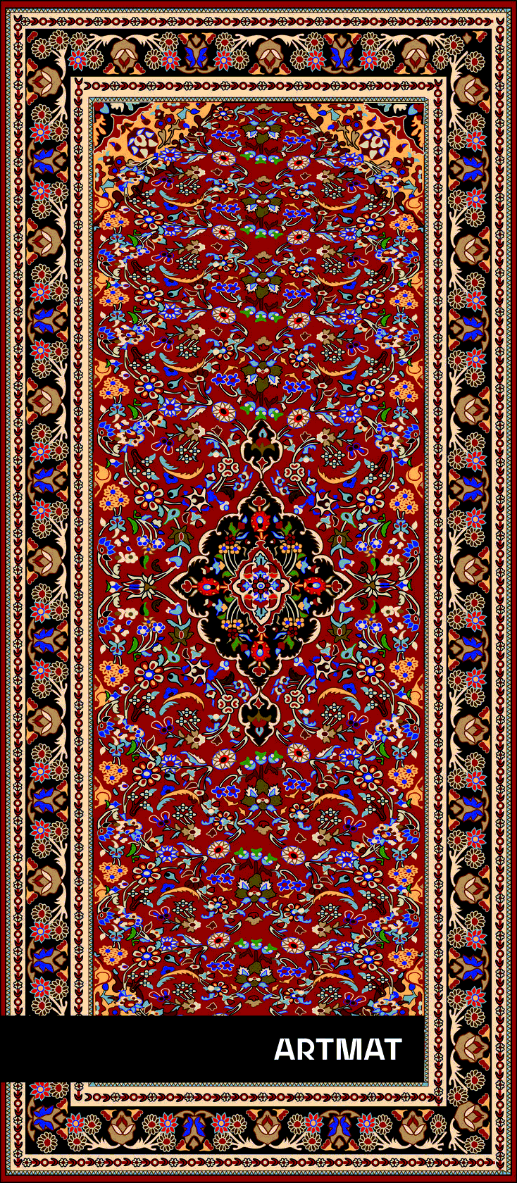 фото Коврик для фитнеса и йоги artmat tradition эко-замша + tpe eco 183*80*0,6 см + сумка-чехол