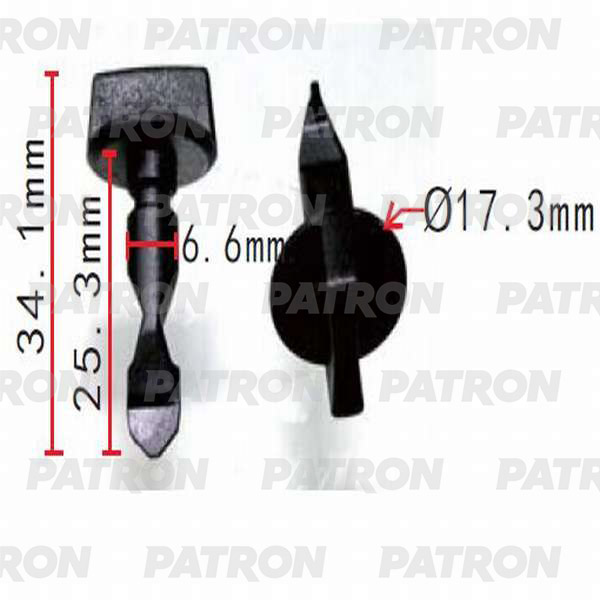 Штифт Пластмассовый Audi, Seat, Skoda, Volkswagen Применяемость: Бампер PATRON арт. P37032