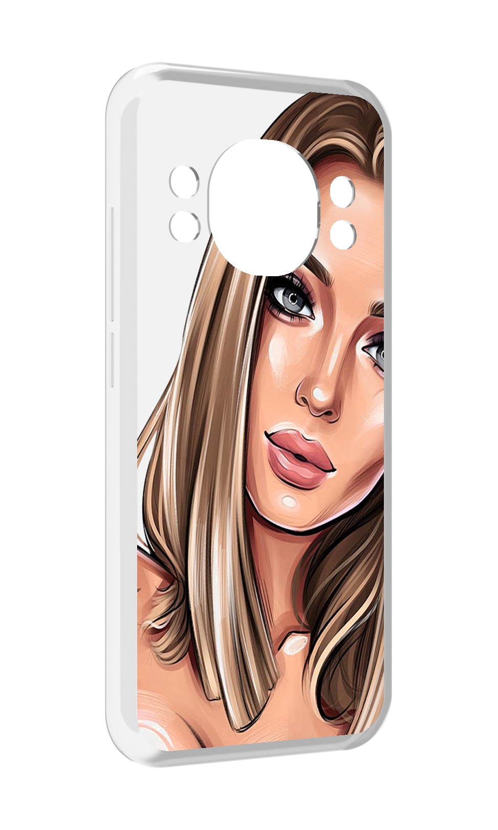 

Чехол MyPads девушка-с-каре женский для Doogee S98 / S98 Pro, Прозрачный, Tocco
