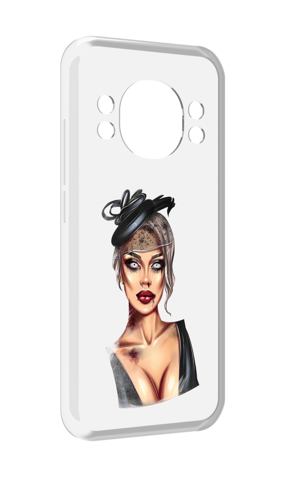 

Чехол MyPads девушка-с-линзами для Doogee S98 / S98 Pro, Прозрачный, Tocco