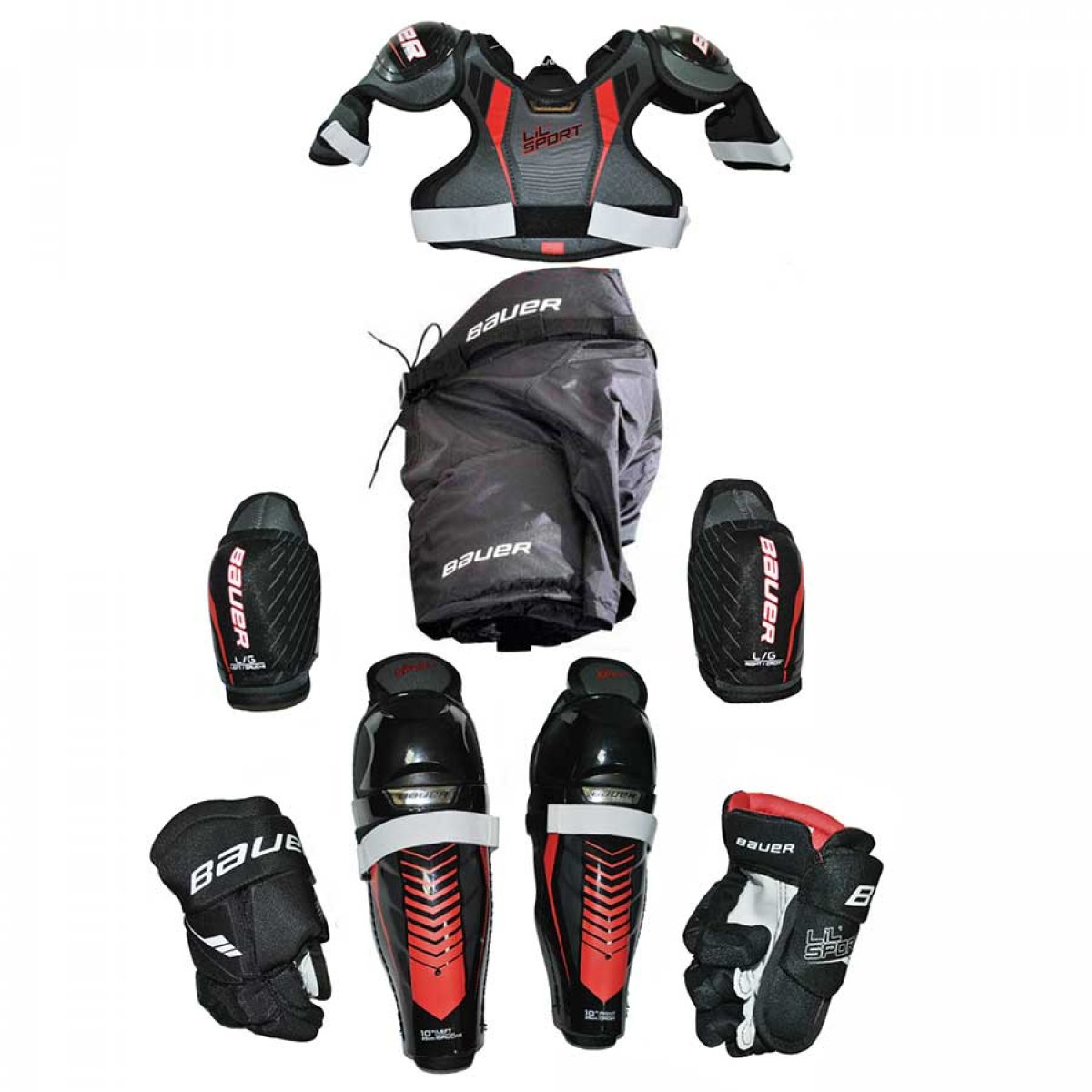 фото Комплект защиты хоккейный bauer lil sport s19 kit, черный, l